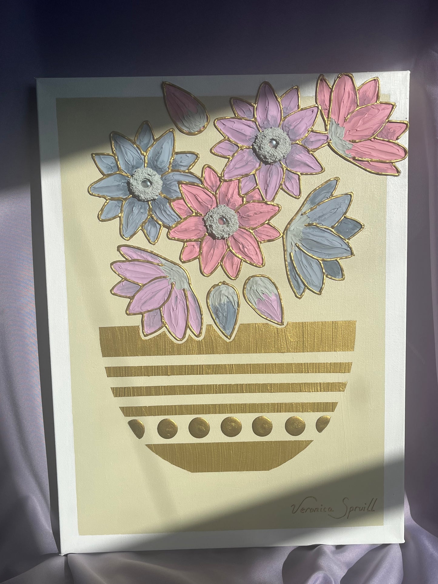 Dimensional Floral Painting